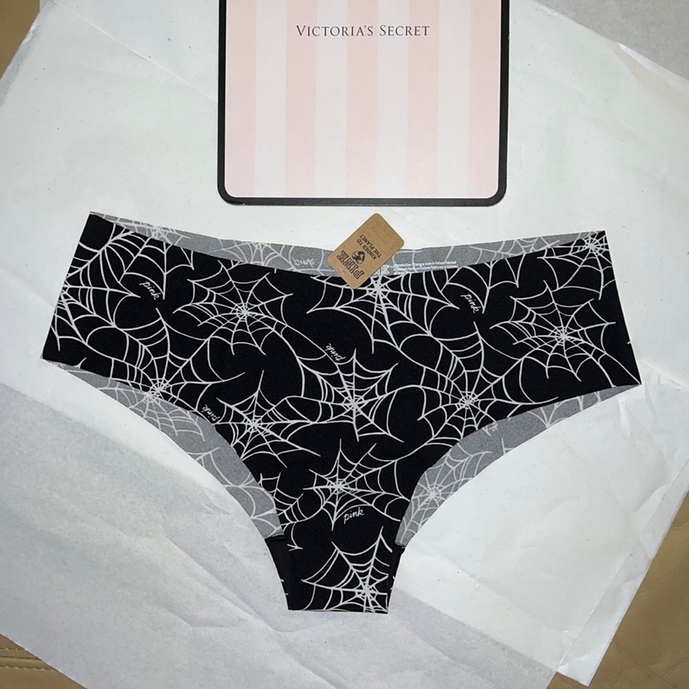 Victoria’s Secret (PINK) Halloween No Show Cheeky Panty (Spider Web)